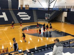 Marquette warming up