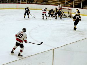 Action in front of the Saline net.