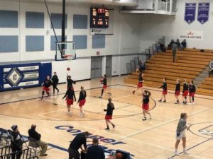 Marquette Warming up