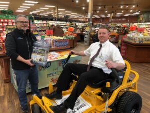 We had the mower at Super One Foods in Marquette for a while!