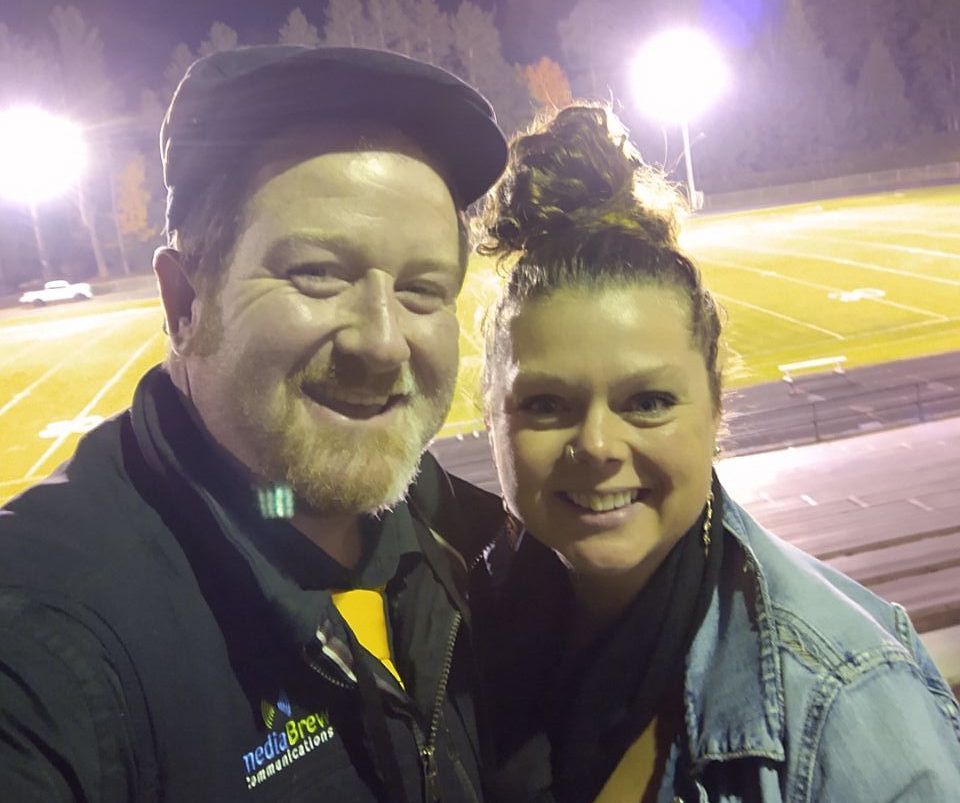 Alex B and Jess D hanging out after the GHS football game