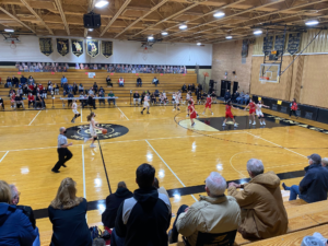 St Ignace Bringing Ball Up Court