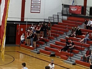 The student section was small but strong!