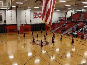 The dance team performed at half time