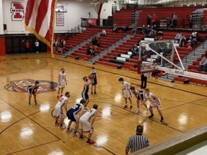 The Blue Devils get a free throw