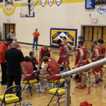 Coming off the half time break.