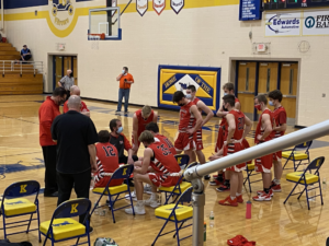 Coming off the half time break.