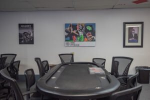 One of the tables at the 906 Poker Social Club