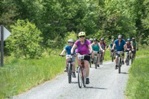 Biking along Eagle Mine in Negaunee
