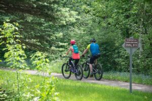 The trail goes through some beautiful sections of forest.