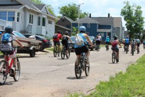 Riding up Spruce St in Ishpeming