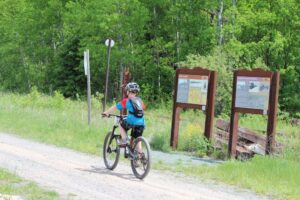 A small racer on the long 16-mile journey! Go get 'em, champ!