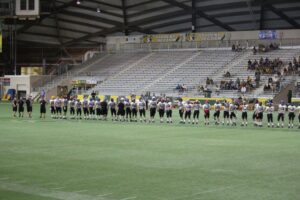 Black Team lined up for the start of the game