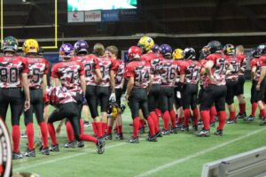 Red Team on the sidelines