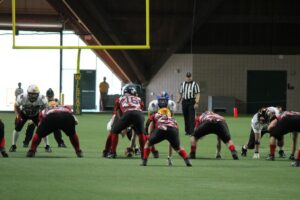 Red in posession of the ball