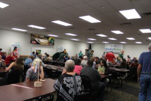 People were able to grab drinks and relax before the event began