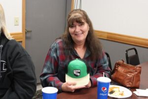 Another winner of a door prize hat!