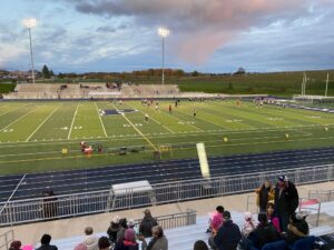 Marquette warming up before the game