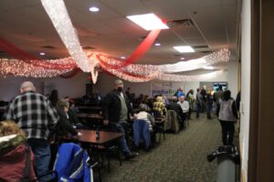 The party was quickly filling