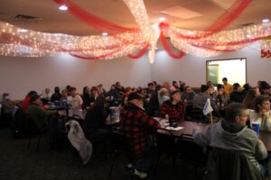 The evening even had food from Mama Mia's