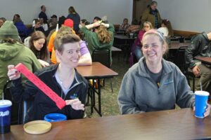 Abbie and Dawn were ready for everyone to arrive!