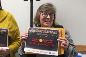 Rose Wesa won the 195 gallon gas card!