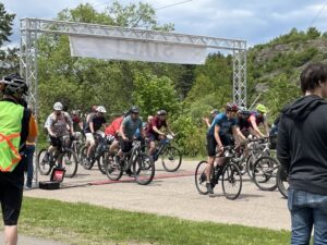 Wave after wave started on down the Heritage Trail
