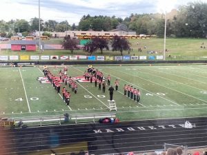 Marquette's band at halftime