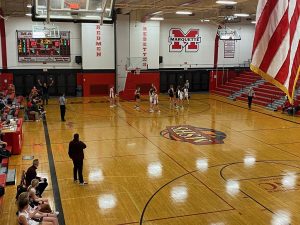 Charlevoix getting ready to inbound the ball